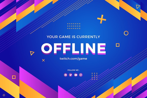 Abstract offline twitch banner