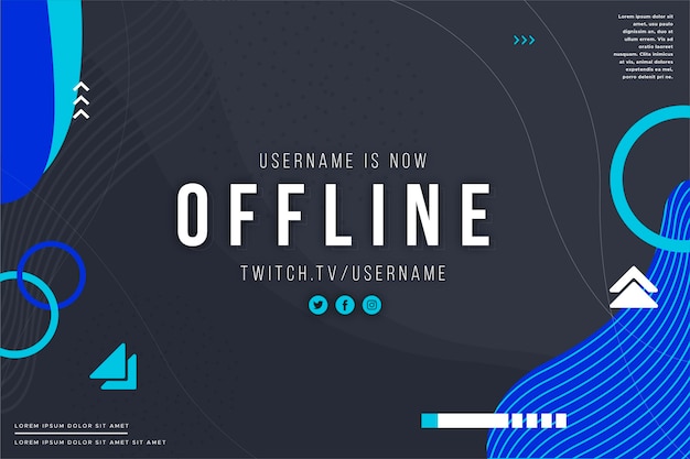 Banner astratto twitch offline