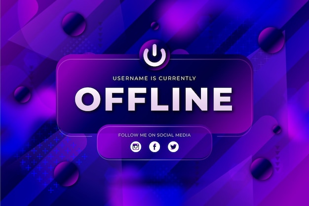 Vettore banner astratto twitch offline