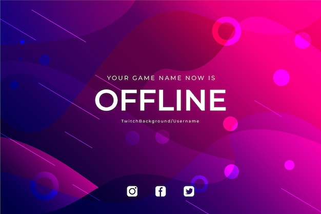 Abstract offline twitch bannerontwerp