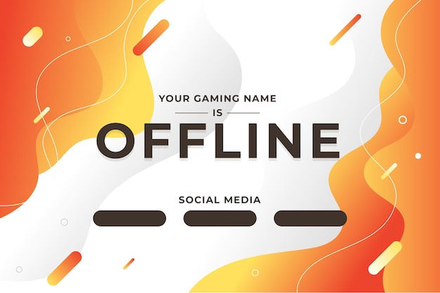 Abstract offline twitch bannerontwerp