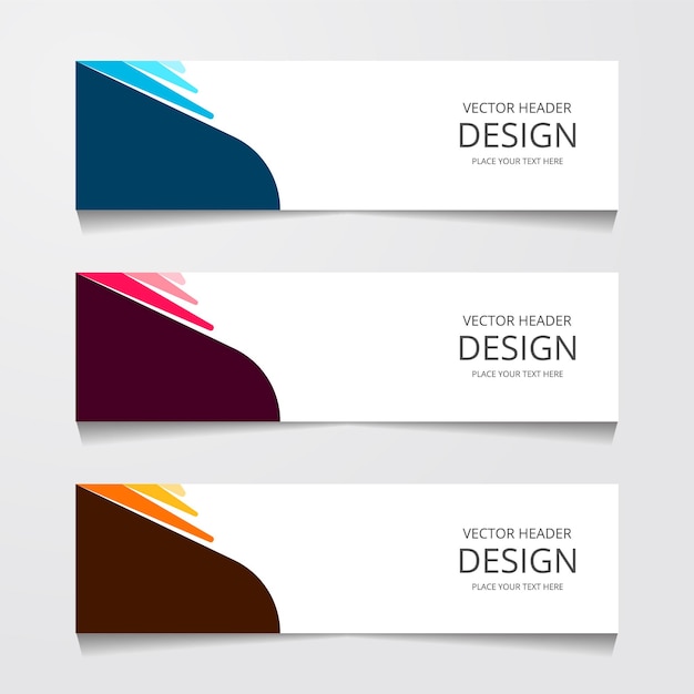 Abstract ontwerp banner web sjabloon lay-out koptekst sjablonen moderne vectorillustratie
