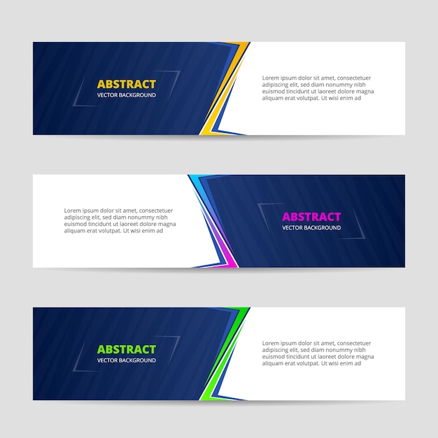 Abstract ontwerp banner websjabloon collectie