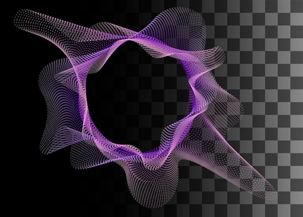 Abstract ontwerp element paarse kleur effect vectorillustratie op transparante achtergrond.