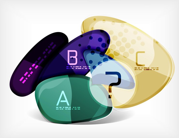Vector abstract option infographic glass round shapes