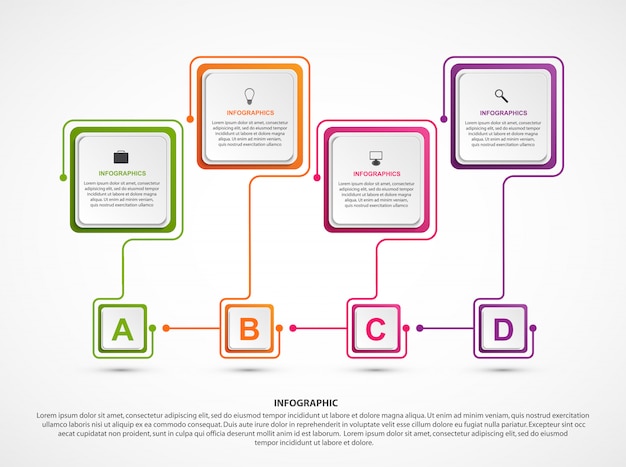 Abstract options infographics template. 