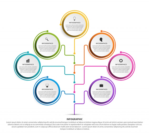 Modello di infografica opzioni astratte.