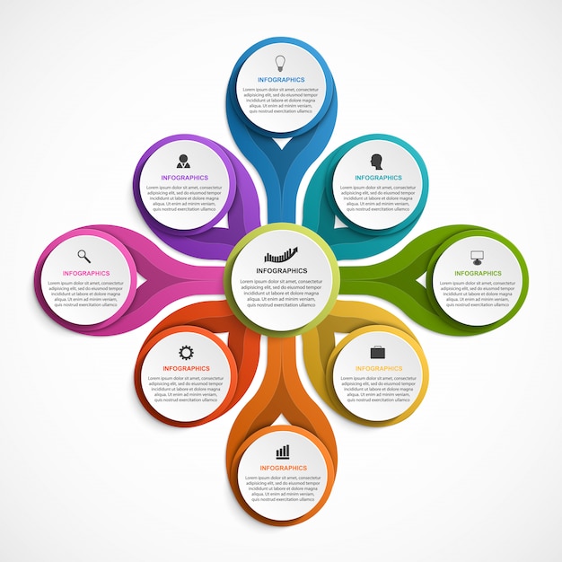 Абстрактные варианты инфографика шаблон.