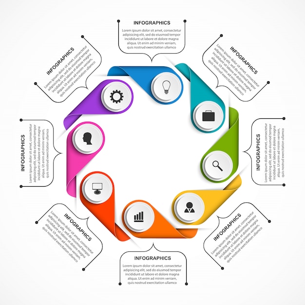 Vettore modello di infografica opzioni astratte.