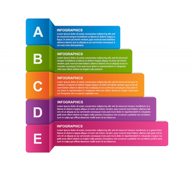 Modello di infografica opzioni astratte.