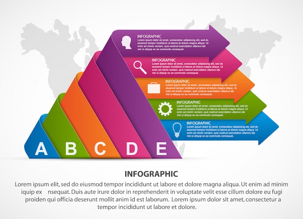 Abstract options infographics template.