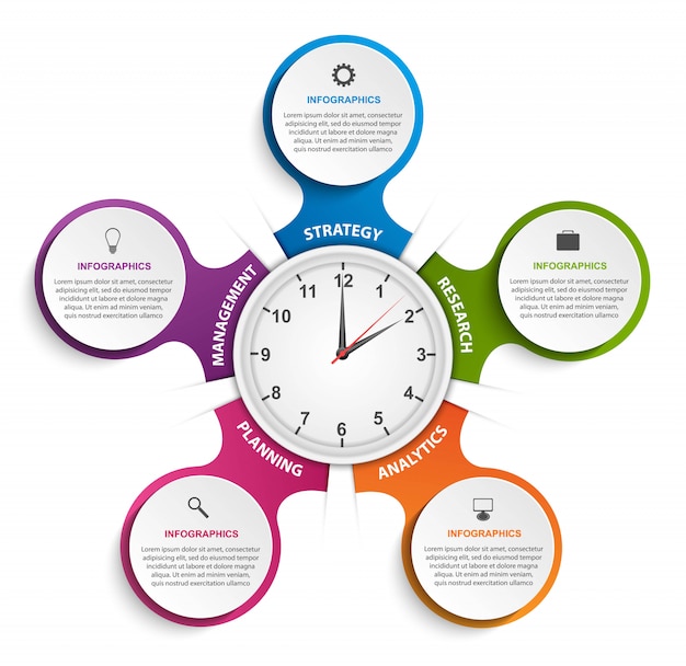 Modello astratto di infographics di opzioni