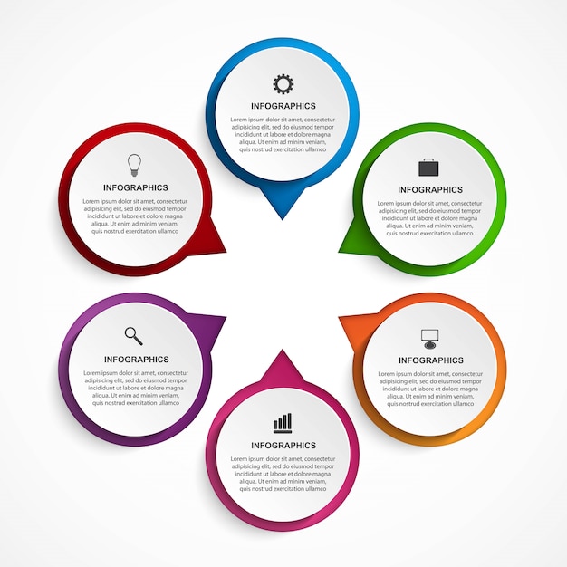 Abstract options infographics template.