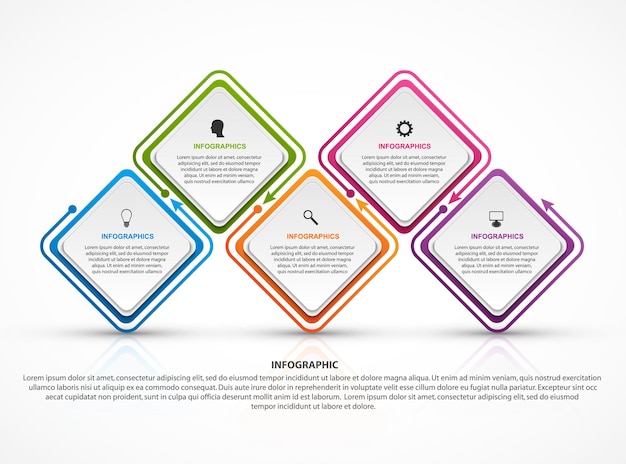 Abstract options infographics template.