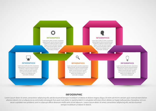 Abstract options infographics template.