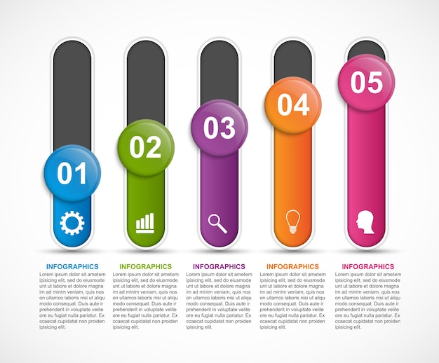 Abstract options infographics template.