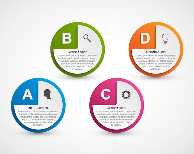 Abstract options infographics template.