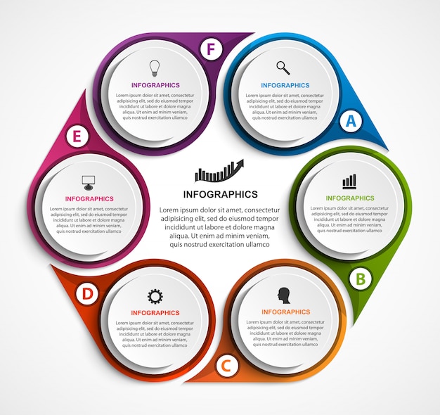 Abstract options infographics template.