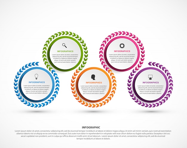 Abstract options infographics template.