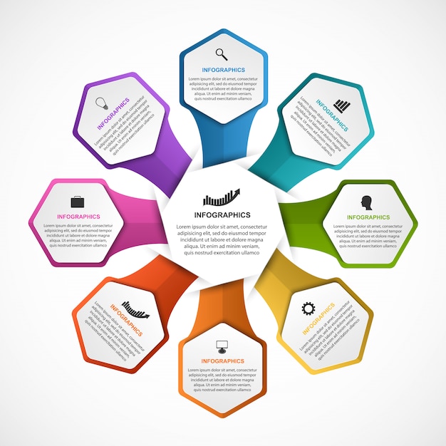 Abstract options infographics template. 