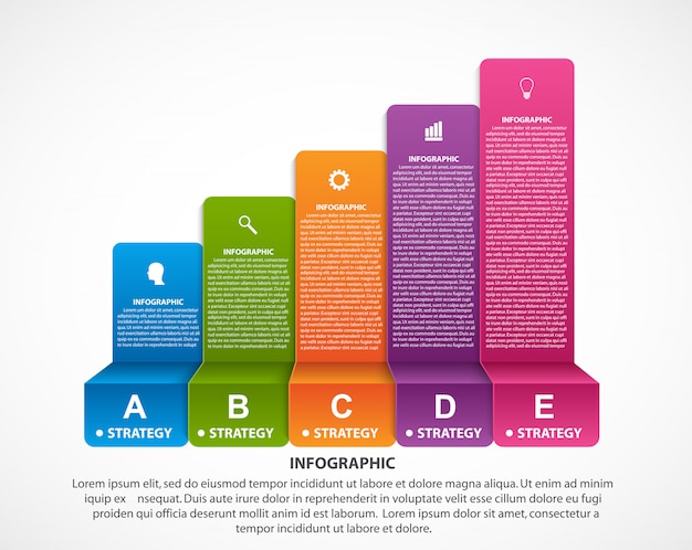 Modello di infografica opzioni astratte.