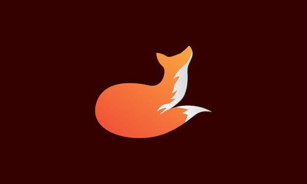 Vector abstract orange animal fox modern logo vector symbol icon design illustration