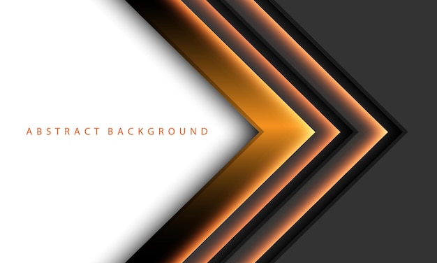 Abstract orange arrow direction grey metallic white modern futuristic technology background vector