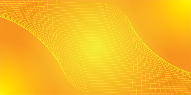 Абстрактный оранжевый фон с изогнутыми волнистыми линиями Векторная иллюстрация для дизайна Волна из линии
