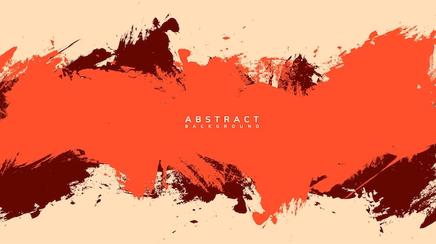 Abstract orange background with grunge brush strokes