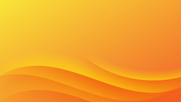 Abstract orange background with wavy lines layered composition vector illustration