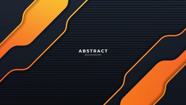 Abstract orange and black background with modern shape