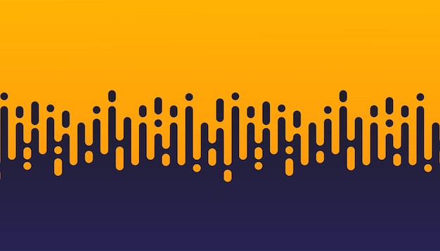 Vector abstract orange and blue illustration with vertical rounded stripes