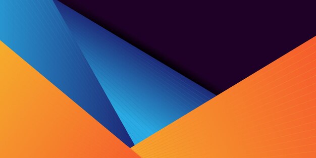 Abstract orange and blue square overlapping background for card graphic design Orange background