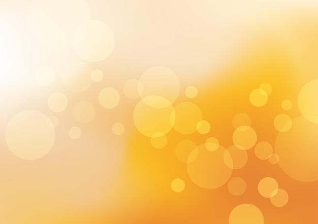 Abstract orange blur gradient background with bokeh light vector illustration