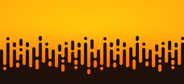 Abstract orange composition with gradient vertical rounded stripes