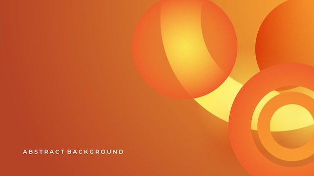 Abstract orange geometric shape colorful background design template