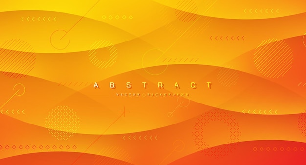 Vector abstract orange gradient background orange vector background with abstract lines pattern