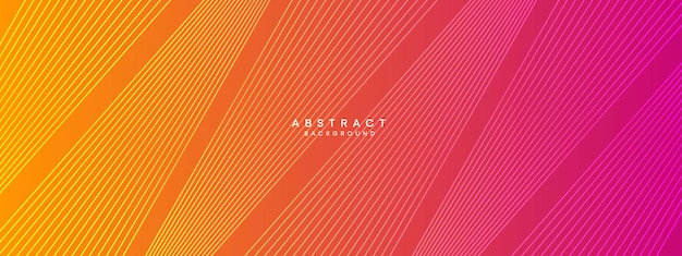 Abstract orange pink and yellow purple gradient waving circles lines Technology banner background