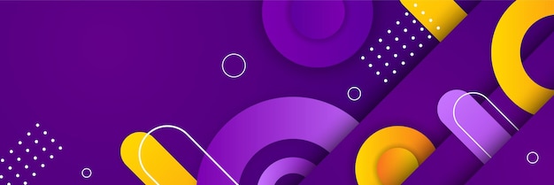 Abstract orange purple colorful polygon banner design template Colorful tech web banner with geometric shapes backdrop and gradient colors Vector graphic design banner pattern presentation