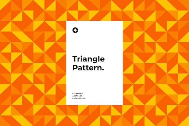 Vector abstract orange triangle pattern