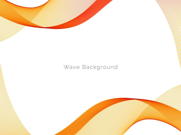 Abstract orange waves vector illustration wave background element