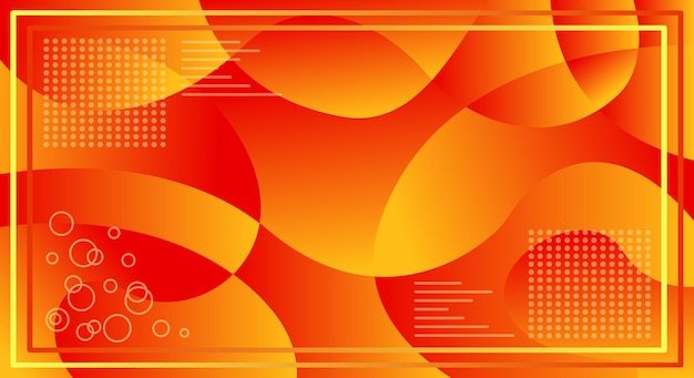 Abstract orange wavy background template copy space for poster, banner, flyer, or brochure