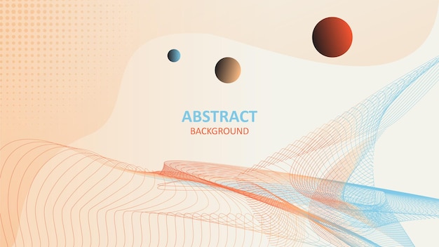 Vector abstract orange wavy lines gradient effect design background