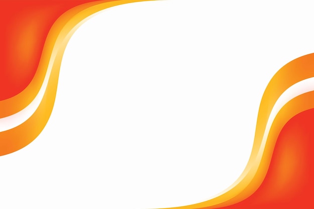 Vector abstract orange yellow wavy corner background