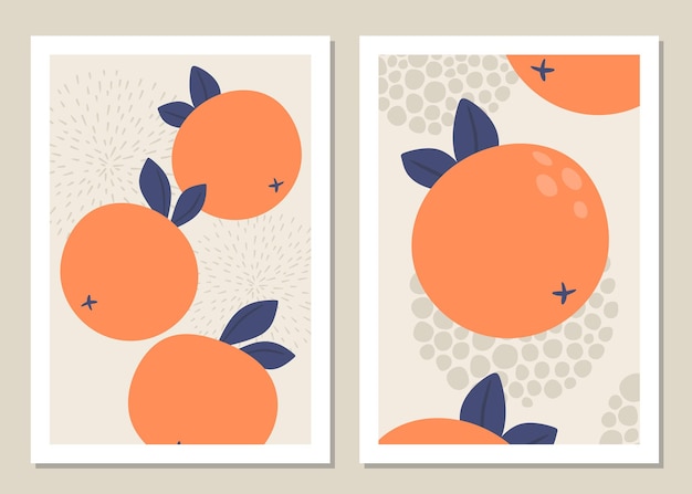 Вектор . абстрактные апельсины и формы.