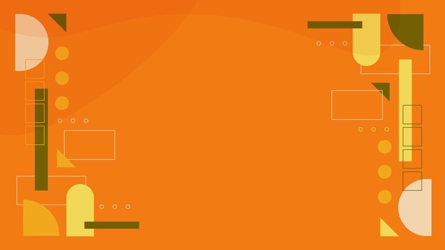 Abstract oranje kleurrijke geometrische vormen Web Blog banner Patter platte achtergrond ontwerpsjabloon