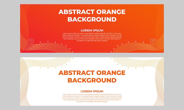 abstract oranje kleurverloop banner sjabloon collectie ontwerp