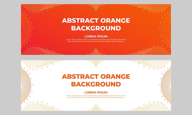 abstract oranje kleurverloop banner sjabloon collectie ontwerp