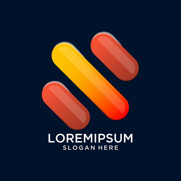 abstract oranje ontwerp logo