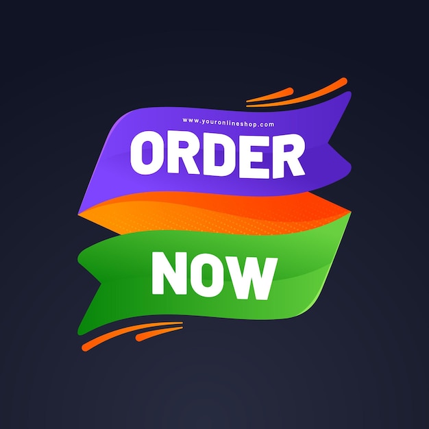 Vector abstract order now banner